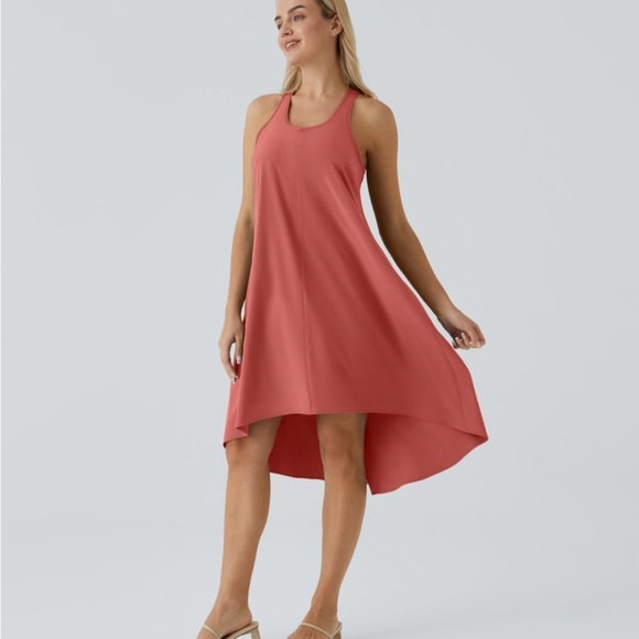 Red Sleeveless High-Low Dress - Picture 3 of 3